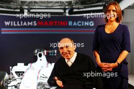 (L to R): Frank Williams (GBR) Williams Team Owner with Claire Williams (GBR) Williams Deputy Team Principal. 06.03.2014. Formula One Launch, Williams FW36 Official Unveiling, London, England.