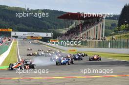 race start, Max Verstappen (NED) VAN AMERSFOORT RACING Dallara F312 Volkswagen 22.06.2014. FIA F3 European Championship 2014, Round 5, Race 2, Spa-Francorchamps