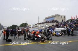 tyre changing in the middle of the race cause of heavy rain 28.06.2014. FIA F3 European Championship 2014, Round 6, Race 2, Norisring, Nürnberg