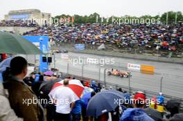 Lucas Auer (AUT) KFZTEILE24 MÜCKE MOTORSPORT Dallara F312 Mercedes, spectators, tribunes 28.06.2014. FIA F3 European Championship 2014, Round 6, Race 2, Norisring, Nürnberg