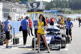 Gridgirl of Jordan King (GBR) Carlin Dallara F312 – Volkswagen 02.08.2014. FIA F3 European Championship 2014, Round 8, Race 1, Red Bull Ring, Spielberg, Austria