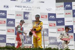 Podium, Tom Blomqvist (GBR) Jagonya Ayam with Carlin Dallara F312 – Volkswagen 03.08.2014. FIA F3 European Championship 2014, Round 8, Race 2, Red Bull Ring, Spielberg, Austria