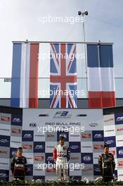 Rookie Podium, 2nd Max Verstappen (NED) Van Amersfoort Racing Dallara F312 – Volkswagen, 1st Jake Dennis (GBR) Carlin Dallara F312 – Volkswagen, 3rd Esteban Ocon (FRA) Prema Powerteam Dallara F312 – Mercedes 03.08.2014. FIA F3 European Championship 2014, Round 8, Race 3, Red Bull Ring, Spielberg, Austria