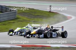 Max Verstappen (NED) VAN AMERSFOORT RACING Dallara F312 Volkswagen, Richard Goddard (GBR) THREEBOND with T-SPORT Dallara F312 NBE 16.08.2014. FIA F3 European Championship 2014, Round 9, Race 1, Nürburgring, Nürburg