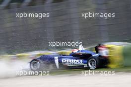 Chrash of Edward Jones (GBR) Carlin Dallara F312 – Volkswagen 11.10.2014. FIA F3 European Championship 2014, Round 10, Qualifying 2, Imola