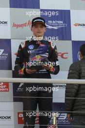 Podium Rookie Championship, Max Verstappen (NED) VAN AMERSFOORT RACING Dallara F312 Volkswagen 18.10.2014. FIA F3 European Championship 2014, Round 9, Race 1,Hockenheimring, Hockenheim