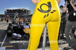 grid, grid girl, Max Verstappen (NED) VAN AMERSFOORT RACING Dallara F312 Volkswagen 18.10.2014. FIA F3 European Championship 2014, Round 11, Race 2, Hockenheimring, Hockenheim