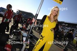 grid girl, Esteban Ocon (FRA) Prema Powerteam Dallara F312 Mercedes 19.10.2014. FIA F3 European Championship 2014, Round 11, Race 3, Hockenheimring, Hockenheim