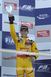 podium, Tom Blomqvist (GBR) JAGONYA AYAM with CARLIN Dallara F312 Volkswagen 19.10.2014. FIA F3 European Championship 2014, Round 11, Race 3, Hockenheimring, Hockenheim