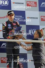 podium, Max Verstappen (NED) VAN AMERSFOORT RACING Dallara F312 Volkswagen, Jean Alesi (FRA) 19.10.2014. FIA F3 European Championship 2014, Round 11, Race 3, Hockenheimring, Hockenheim