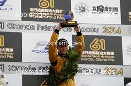 Winner Felix Rosenqvist (SWE) Kashbet.com by Mücke Motorsport Dallara F312 Mercedes-HWA 16.11.2014. Formula Three Macau Grand Prix, Macau, China