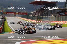 Race 2, Start of the race 24.08.2014. GP2 Series, Rd 8, Spa-Francorchamps, Belgium, Sunday.