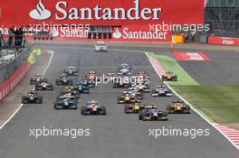 Race 2, Start of the race 06.07.2014. GP2 Series, Rd 5, Silverstone, England, Sunday.