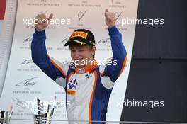 Race 2, Johnny Cecotto, jr (VEN), Trident (3rd position) 06.07.2014. GP2 Series, Rd 5, Silverstone, England, Sunday.
