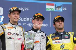Race 2, 1st position Stoffel Vandoorne (BEL) Art Grand Prix, 2nd position Jolyon Palmer (GBR) Dams and 3rd position Felipe Nasr (BRA) Williams Test and Reserve Driver 27.07.2014. GP2 Series, Rd 7, Budapest, Hungary, Sunday.