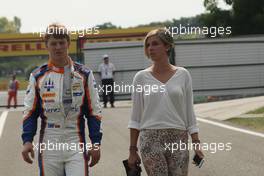 Race 2, Johnny Cecotto Jr. (VEN) Trident retires from the race 27.07.2014. GP2 Series, Rd 7, Budapest, Hungary, Sunday.