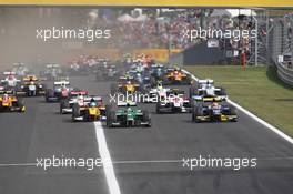 Race 1, Start of the race 26.07.2014. GP2 Series, Rd 7, Budapest, Hungary, Saturday.