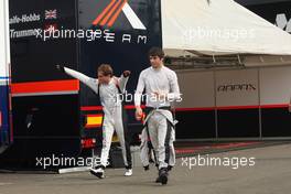 Race 2, Simon Trummer (SUI) Rapax and Adrian Quaife-Hobbs (GBR) Rapax 27.07.2014. GP2 Series, Rd 7, Budapest, Hungary, Sunday.