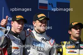 Race 2, The podium winner Marco Sorensen (DEN), MP Motorsport, 2nd Stoffel Vandoorne (BEL), ART Grand Prix, 3rd  Felipe Nasr (BRA), Carlin 12.10.2014. GP2 Series, Rd 10, Sochi Autodrom, Sochi, Russia, Sunday.