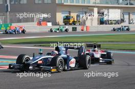 Race 2, Mitch Evans (NZL) RT Russian Time 23.11.2014. GP2 Series, Rd 11, Yas Marina Circuit, Abu Dhabi, UAE, Sunday.
