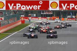 Race 1, Start of the race 23.08.2014. GP3 Series, Rd 6, Spa-Francorchamps, Belgium, Saturday.