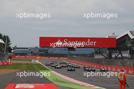 Race 2, Start of the race 06.07.2014. GP3 Series, Rd 3, Silverstone, England, Sunday.