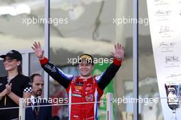 Podium, Winner Race 2, Patric Niederhauser (SUI) Arden International 23.11.2014. GP3 Series, Rd 9, Yas Marina Circuit, Abu Dhabi, UAE, Sunday.