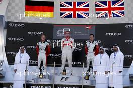 Podium, 2nd Marvin Kirchhöfer (GER) Art Grand Prix, 1st Dean Stoneman (GBR)  Koiranen GP, 3rd Dino Zamparelli (GBR) Art Grand Prix 22.11.2014. GP3 Series, Rd 9, Yas Marina Circuit, Abu Dhabi, UAE, Saturday.