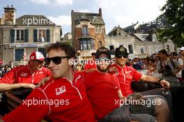 Nicolas Prost (FRA) / Nick Heidfeld (GER) / Mathias Beche (SUI) #12 Rebellion Racing Rebellion R1 Toyota 13.06.2014. Le Mans 24 Hour, Le Mans, Street Parade, France.