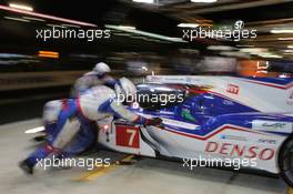 Alexander Wurz (AUT) / Stephane Sarrazin (FRA) / Kazuki Nakajima (JPN) #07 Toyota Racing Toyota TS040 Hybrid. 12.06.2014. FIA World Endurance Championship Le Mans 24 Hours, Qualifying, Le Mans, France. Thursday.