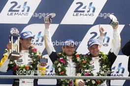 Podium, 2nd Jan Magnussen (DEN) / Antonio Garcia (ESP) / Jordan Taylor (USA) #73 Corvette Racing Chevrolet Corvette C7 15.06.2014. Le Mans 24 Hour, Le Mans Race, France.