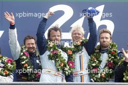 Winner GTE Am. Kristian Poulsen (DEN) /  Nicki Thim  (DEN) /  David Heinmeier Hansson (DEN) #95 Aston Martin Racing Aston Martin Vantage V8 15.06.2014. Le Mans 24 Hour, Le Mans Race, France.