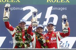 Winner GTE Pro, Gianmaria Bruni (ITA) / Toni Vilander (FIN) / Giancarlo Fisichella (ITA) #51 AF Corse Ferrari F458 Italia 15.06.2014. Le Mans 24 Hour, Le Mans Race, France.