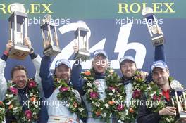 Podium, Winner GTE AM, Kristian Poulsen (DEN) /  Nicki Thim (DEN) /  David Heinmeier Hansson (DEN) #95 Aston Martin Racing Aston Martin Vantage V8 15.06.2014. Le Mans 24 Hour, Le Mans Race, France.