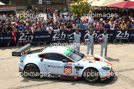 #98 Aston Martin Racing Aston Martin Vantage V8: Paul Dalla Lana, Pedro Lamy, Christoffer Nygaard 09.06.2014. Le Mans 24 Hour, Le Mans Scrutineering, France.