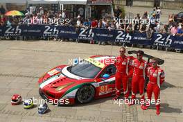 #81 AF Corse Ferrari 458 Italia: Stephen Wyatt, Michele Rugolo, Sam Bird 09.06.2014. Le Mans 24 Hour, Le Mans Scrutineering, France.