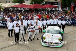 #67 IMSA Performance Matmut Porsche 911 GT3 RSR (997): Erik Marris, Jean-Marc Merlin, Eric Helary 09.06.2014. Le Mans 24 Hour, Le Mans Scrutineering, France.