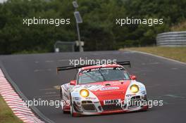 Sabine Schmitz, Frank Stippler, Klaus Abbelen, Patrick Huisman, Frikdalli Racing Team, Porsche 911 GT3 R, 05.07.2014. Nürburg, Germany, 5 July 2014 - VLN ADAC Reinoldus-Langstreckenrennen, Round 5