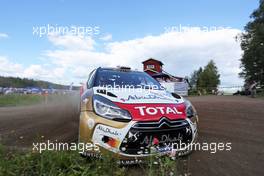 Kris Meeke, Paul Nagle (CitroÃ«n DS3 WRC, #3 CitroÃ«n Total Abu Dhabi WRT)  31.07-03.08.2014. World Rally Championship, Rd 8, Rally Finland, Jyvaskyla, Finland