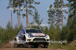 Sebastien Ogier, Julien Ingrassia (Volkswagen Polo WRC #1, Volkswagen Motorsport)  31.07-03.08.2014. World Rally Championship, Rd 8, Rally Finland, Jyvaskyla, Finland
