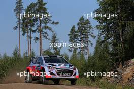 Thierry Neuville, Nicolas Gilsoul (Hyundai i20 WRC, #7 Hyundai Motorsport)  31.07-03.08.2014. World Rally Championship, Rd 8, Rally Finland, Jyvaskyla, Finland