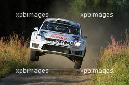 Sebastien Ogier, Julien Ingrassia (Volkswagen Polo WRC #1, Volkswagen Motorsport)  31.07-03.08.2014. World Rally Championship, Rd 8, Rally Finland, Jyvaskyla, Finland