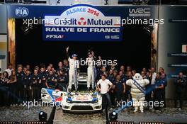Jari-Matti Latvala,  Miikka Anttila (Volkswagen Polo WRC #2, Volkswagen Motorsport) 2-5.10.2014. World Rally Championship, Rd 11,  Rally France, Strasbourg, France.