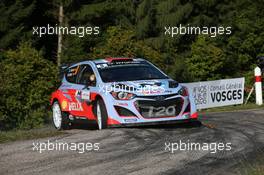 Dani Sordo (ESP) Marc Marti (ES), Hyundai I20 WRC, Hyundai Motorsport 2-5.10.2014. World Rally Championship, Rd 11,  Rally France, Strasbourg, France.