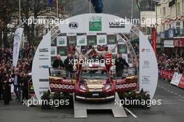 Nasser Al Attiyah, Giovanni Bernacchini (Ford Fiesta RRC, #40), WRC 2 World Champions 13-16.11.2014. World Rally Championship, Rd 13, Wales Rally GB, Deeside, Flintshire, Wales.