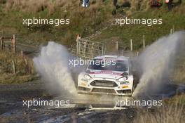 Henning Solberg, Ilka Minor (Ford Fiesta WRC, #16) 13-16.11.2014. World Rally Championship, Rd 13, Wales Rally GB, Deeside, Flintshire, Wales.