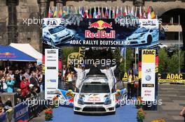 Andreas Mikkelsen ,Ola Floene (Volkswagen Polo R WRC, #9 Volkswagen Motorsport II) 21-24.08.2014. World Rally Championship, Rd 6, Rallye Deutschland, Trier, Germany.