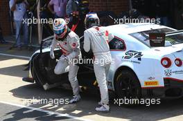 #73 MRS GT RACING (DEU) NISSAN GT-R NISMO GT3 SEAN WALKINSHAW (GBR) CRAIG DOLBY (GBR) 10.05.2015. Blancpain Sprint Series, Rd 2, Brands Hatch, England. Sunday.