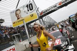 Gridgirl of Timo Scheider (GER) Audi Sport Team Phoenix Audi RS 5 DTM 31.05.2015, DTM Round 2, Lausitzring, Germany, Sunday, Race 2.