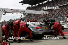 Pitstop, Nico Müller (SUI) Audi Sport Team Rosberg Audi RS 5 DTM 31.05.2015, DTM Round 2, Lausitzring, Germany, Sunday, Race 2.